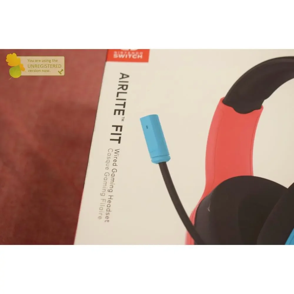 Turtle Beach Nintendo Switch Airlite Fit Wired Gaming Headset Neon Blue/Red